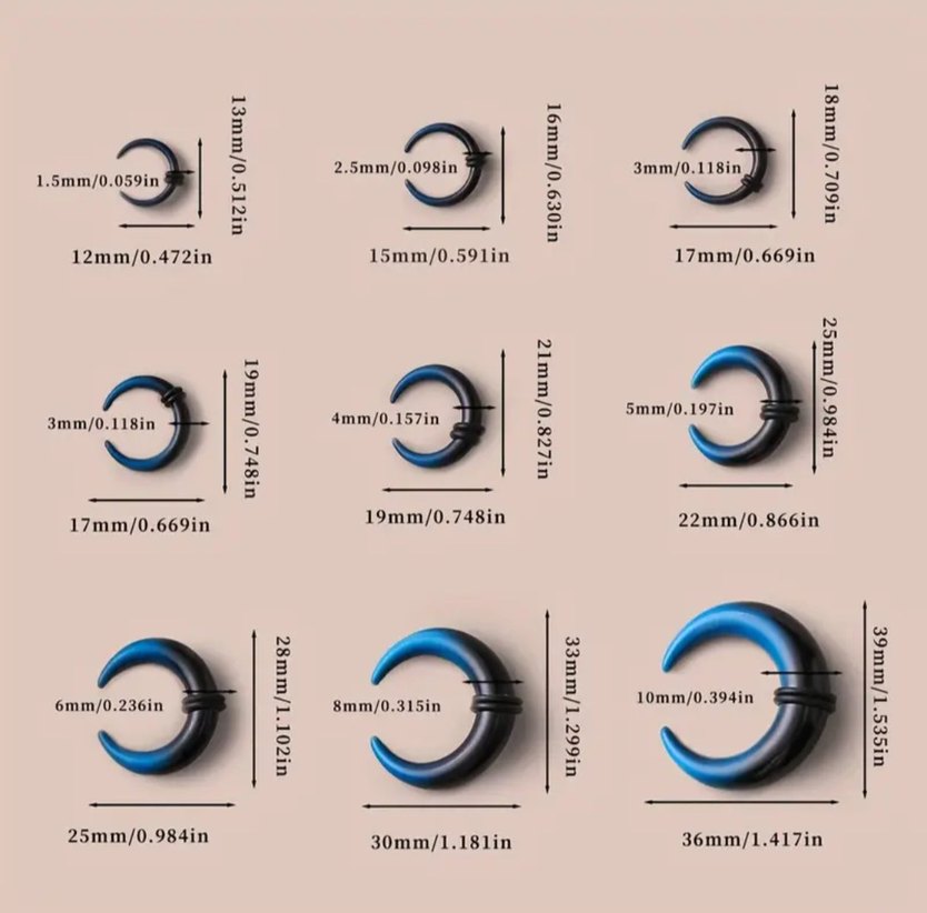 hip hop punk tarzı kulak genişleticiler - Görsel 3