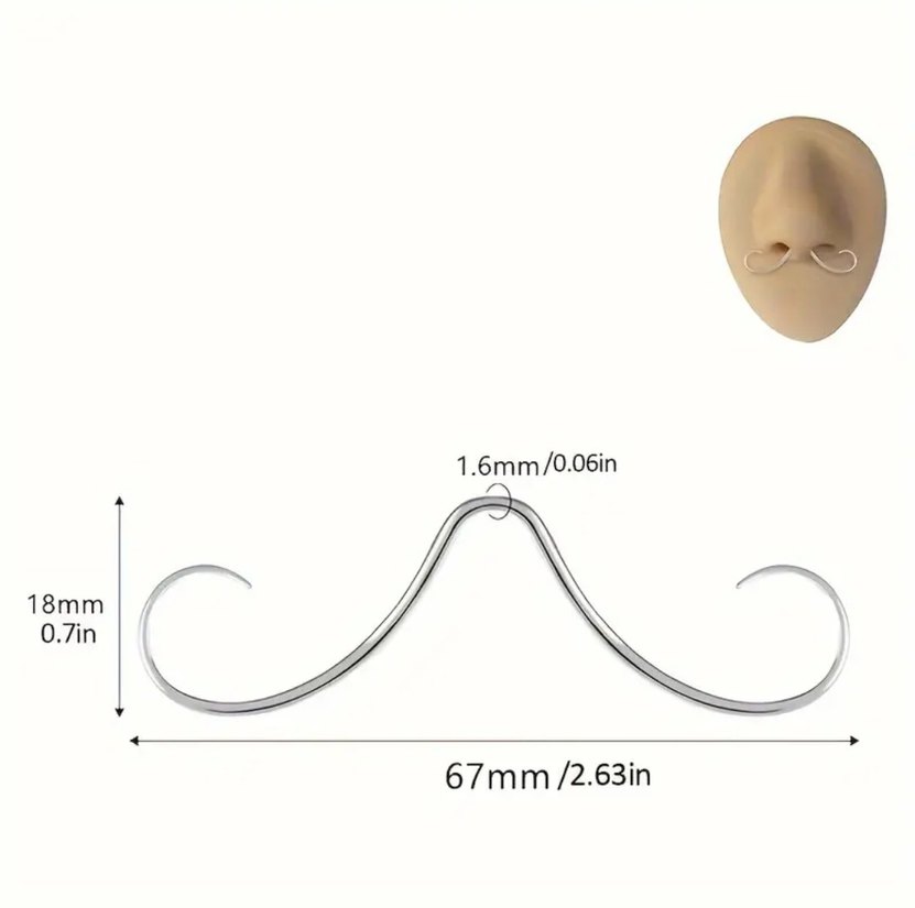 Bıyık septum piercing - Görsel 2