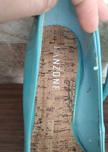 38 Beden mavi Renk Pastel Mavi Kadın Dolgu Topuklu Stiletto
