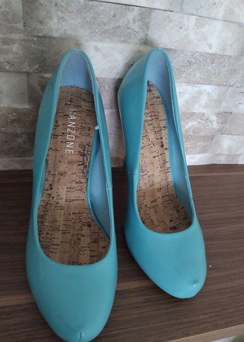 Diğer Pastel Mavi Kadın Dolgu Topuklu Stiletto