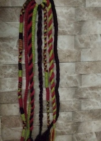 Beden Renkli Örgülü Bohem 7 li rasta mix afrika