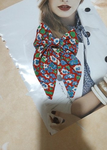 Beden Renkli Çiçek Desenli yetişkin ve çocuk Fiyonk toka klipsli