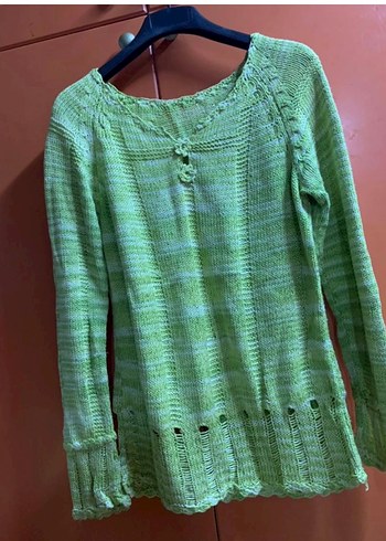 American Vintage Acik Yesil Bohem Triko Kazak