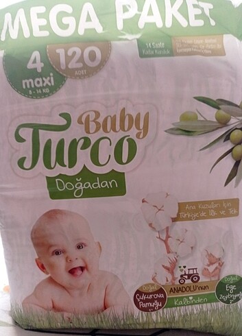 4 Beden: 7-18 kg Beden Açılmamış bebek bezi