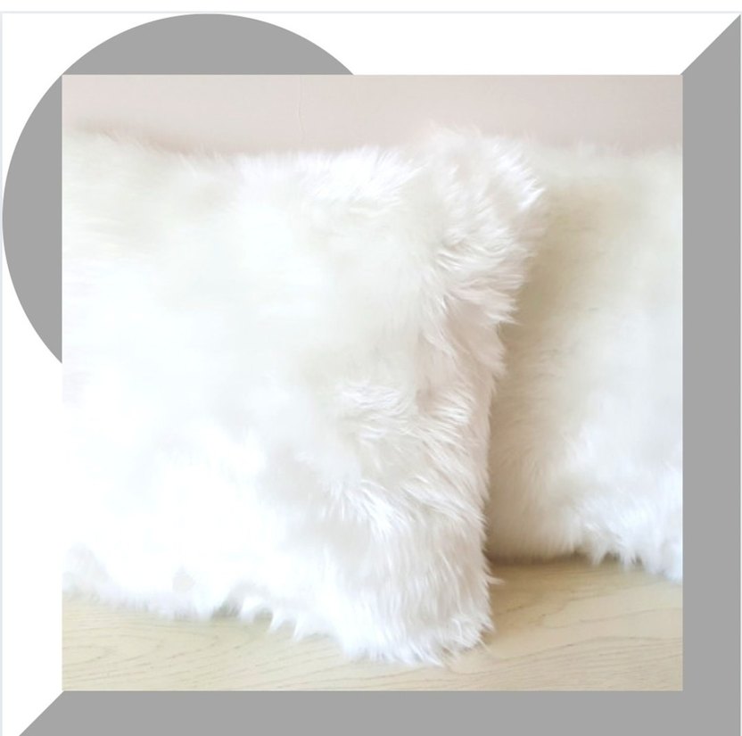 Beyaz peluş yastık - Görsel 2