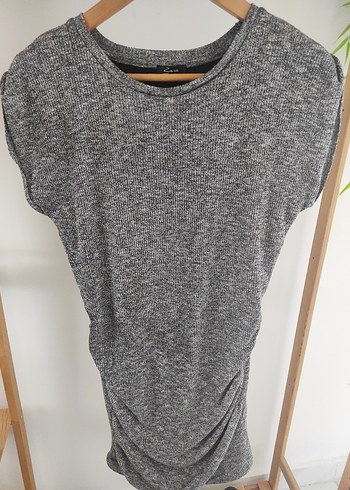 Zara gri triko elbise - Görsel 4