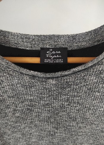 Zara gri triko elbise - Görsel 2