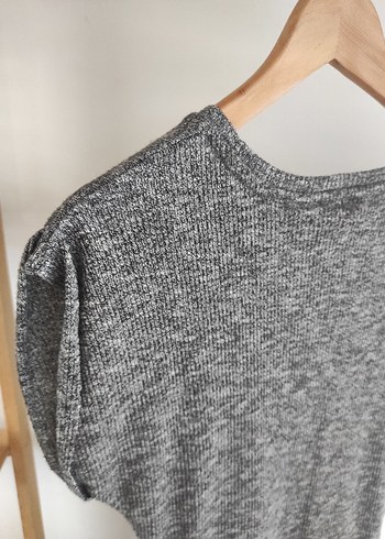 Zara gri triko elbise - Görsel 3