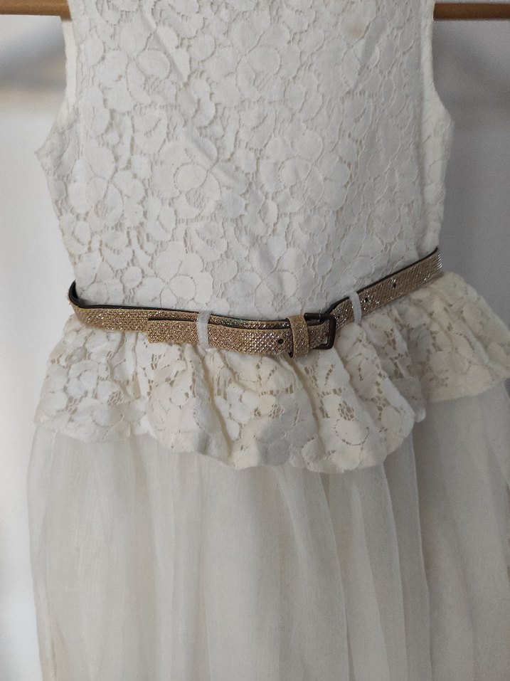 Kız Çocuk Dantel Detaylı Elbise - Görsel 2