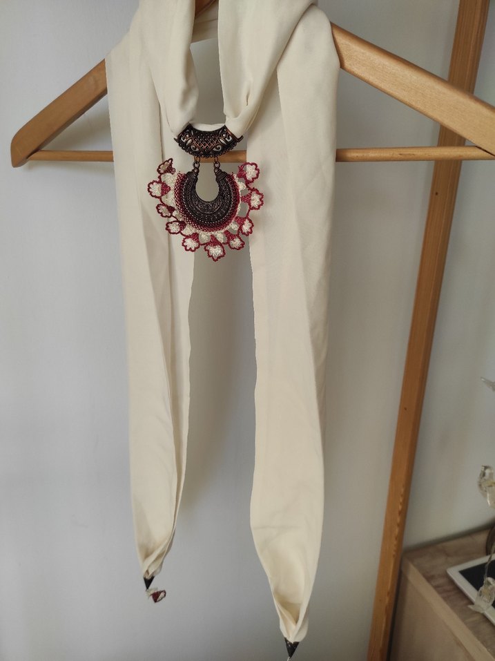 İğne oyalı Fular - Görsel 4