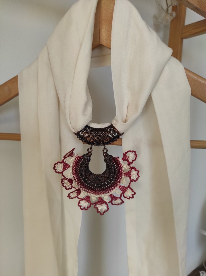 İğne oyalı Fular - Görsel 2