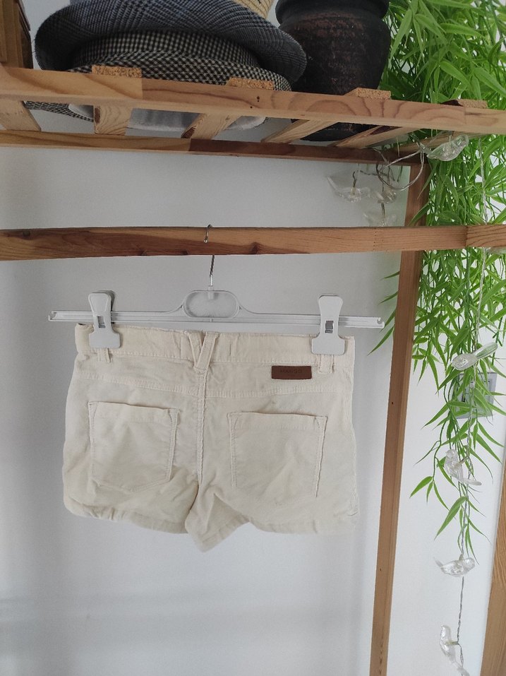 Fitilli kadife şort - Görsel 3