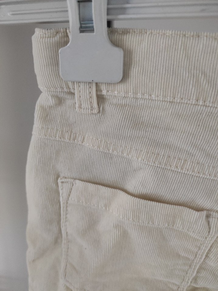 Fitilli kadife şort - Görsel 4