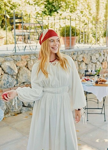 H&M Yüzde yüz Pamuk Vual Elbise