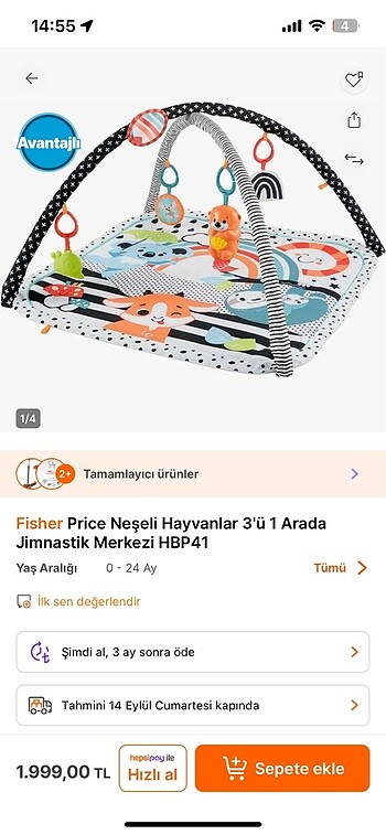  Beden Renk Fisher price oyun matı