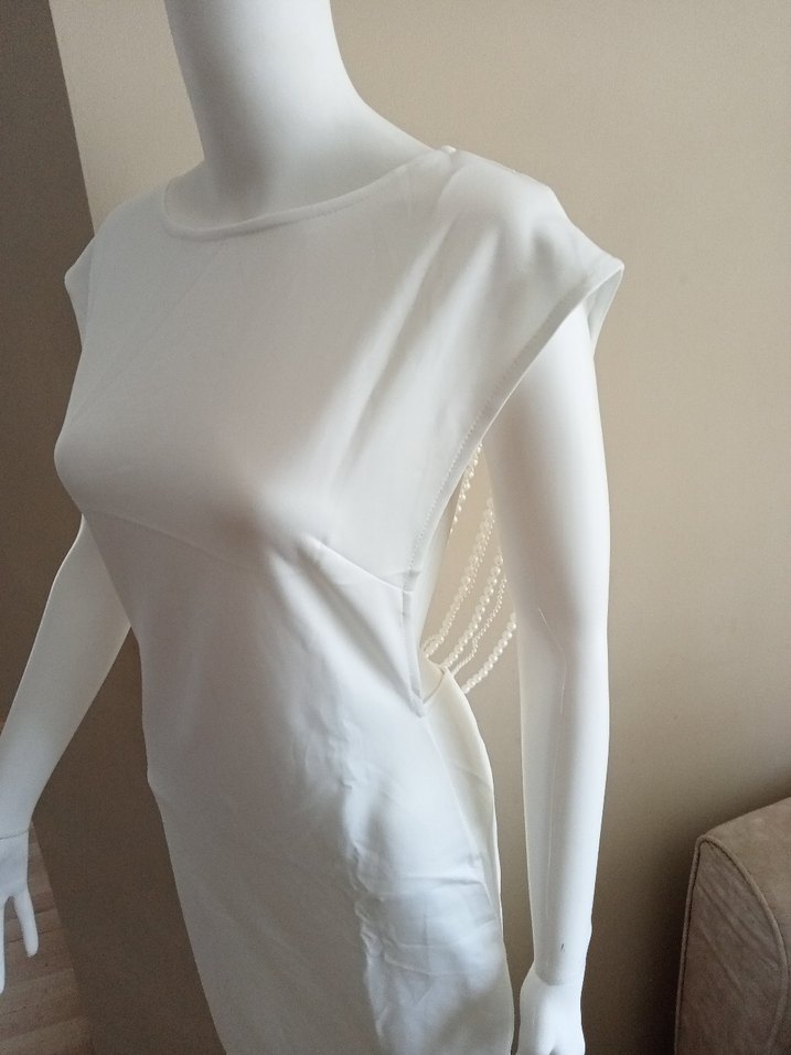 SIRT DEKOLTELİ ELBİSE - Görsel 3