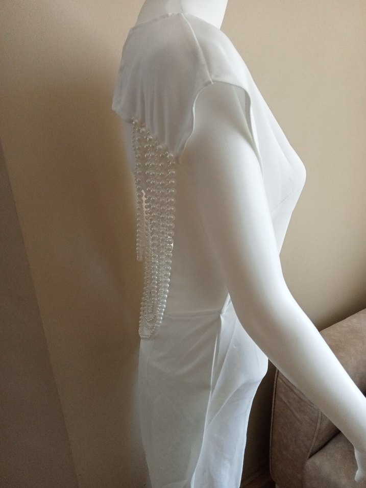 SIRT DEKOLTELİ ELBİSE - Görsel 4