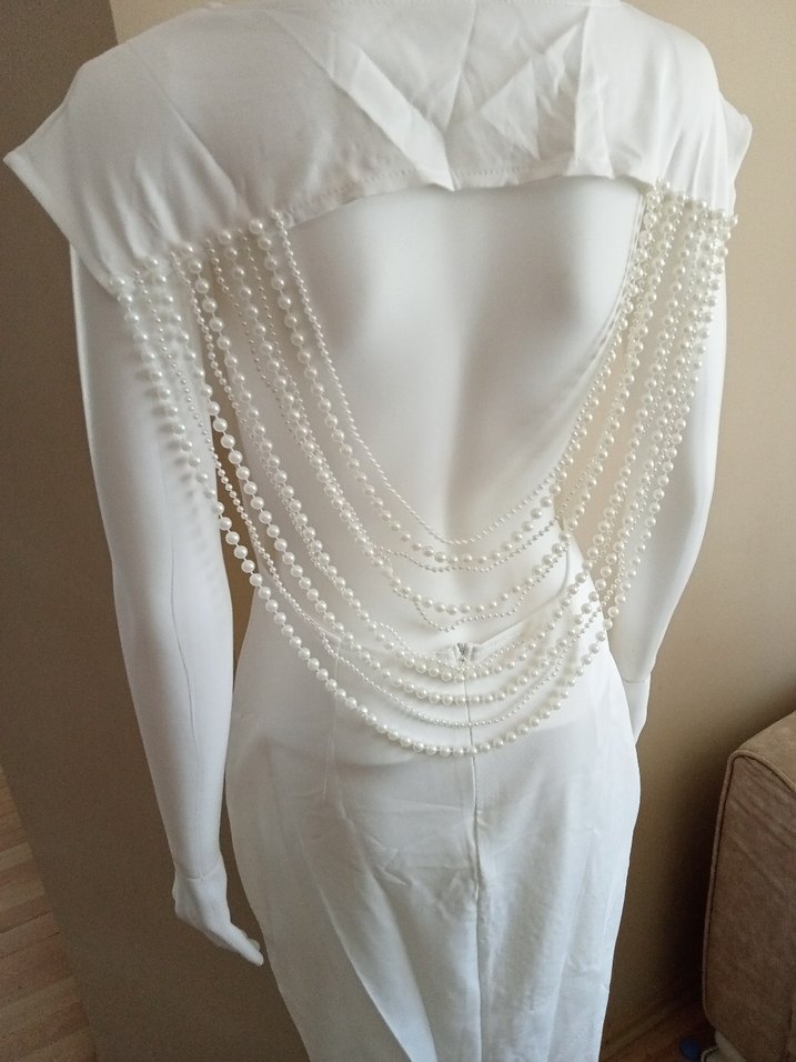 SIRT DEKOLTELİ ELBİSE - Görsel 5