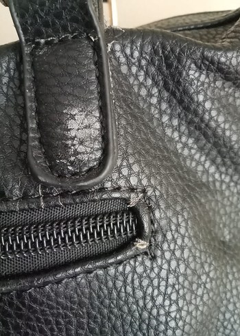 Payetli Siyah Deri Kadın Çanta - Görsel 3