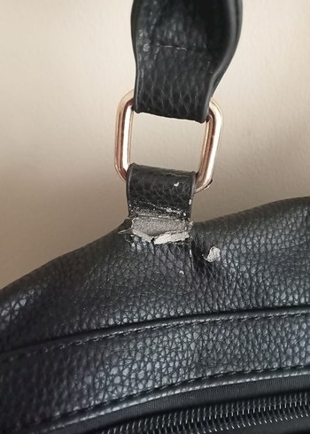 Payetli Siyah Deri Kadın Çanta - Görsel 4