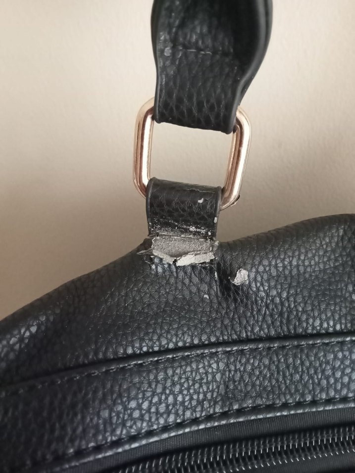 Payetli Siyah Deri Kadın Çanta - Görsel 4
