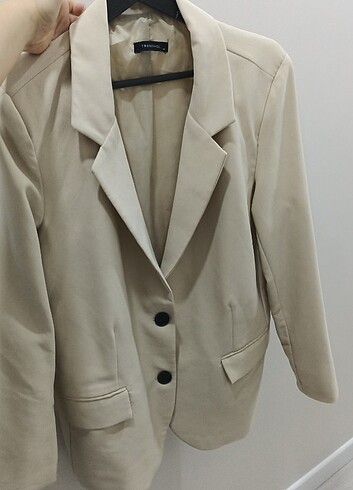 42 Beden ten rengi Renk Bej blazer