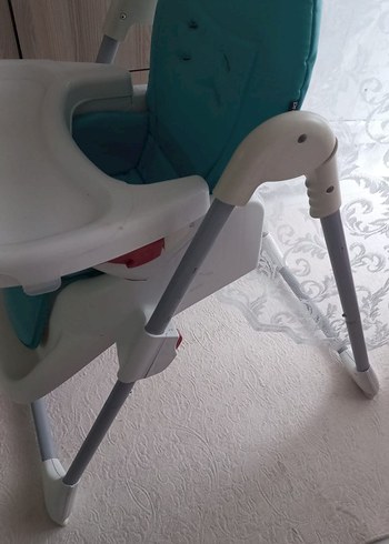 Beden turkuaz Renk Turkuaz Bebek Mama Sandalyesi Gri Detaylı