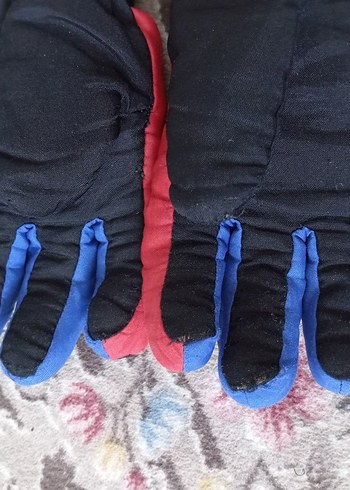 Çocuk Siyah Renkli Nakışlı Kar Eldiveni - Görsel 6