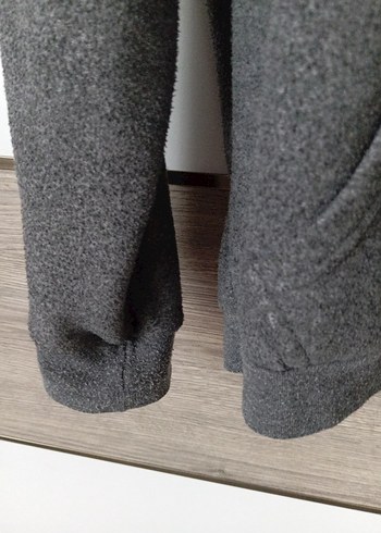 Erkek Gri Fermuarlı Polar Sweatshirt Hırka - Görsel 5