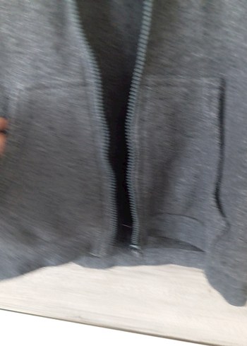 Erkek Gri Fermuarlı Polar Sweatshirt Hırka - Görsel 6