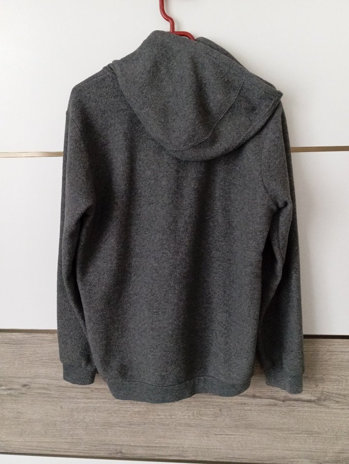 Erkek Gri Fermuarlı Polar Sweatshirt Hırka - Görsel 2