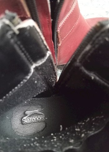 Kırmızı Deri Tokalı Kadın Bot - Görsel 9