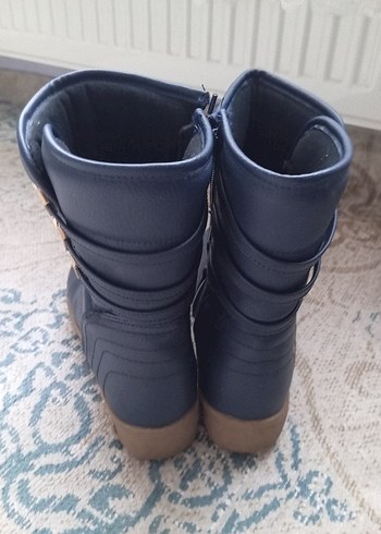 Kadın Mavi Dolgu Topuklu Lastik Bot - Görsel 2