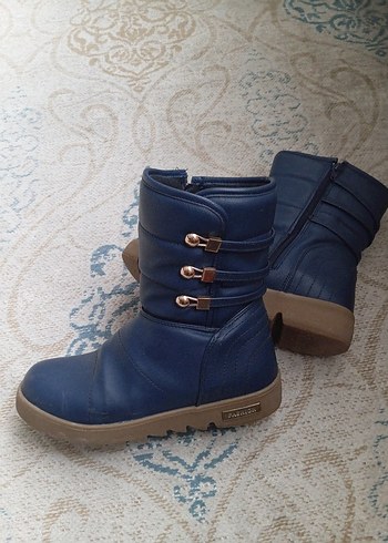 Kadın Mavi Dolgu Topuklu Lastik Bot - Görsel 5