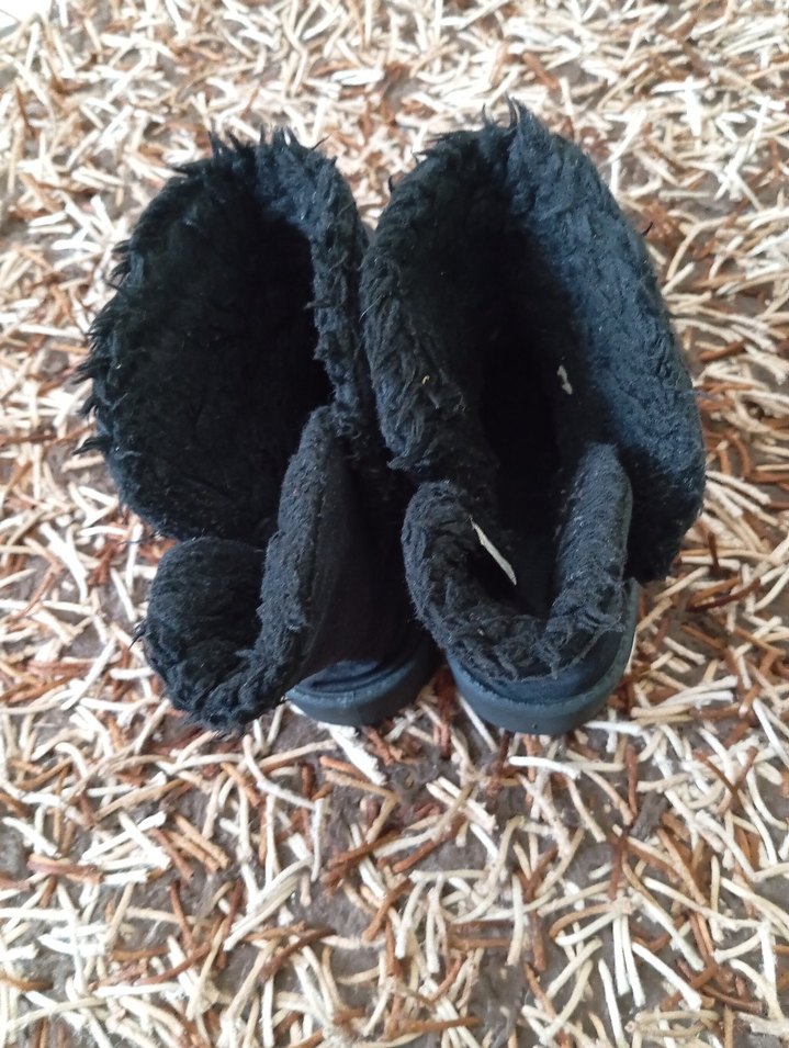 Siyah Kürklü Kadın Yün Kar Botu - Görsel 4