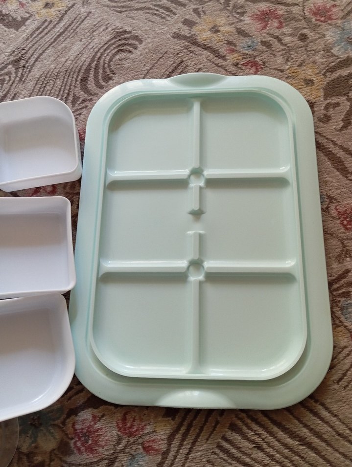 Beyaz Bölmeli Pastel Renkli Saklama Kabı - Görsel 3