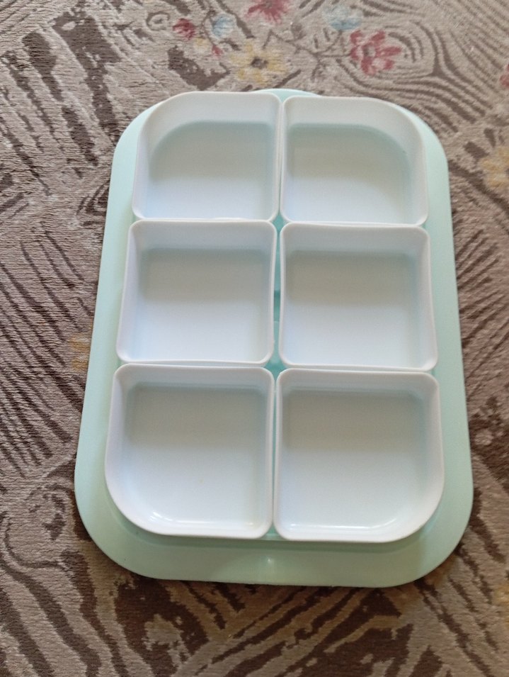 Beyaz Bölmeli Pastel Renkli Saklama Kabı - Görsel 2