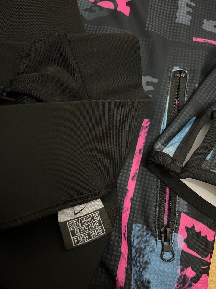 Uzun Kollu, Fermuarlı Pembe Desenli Kadın Eşofman Üstü - Görsel 5