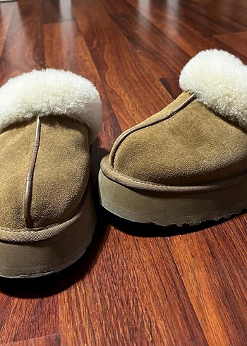 Bej Süet Tüylü Kadın Ev Terliği - Görsel 7