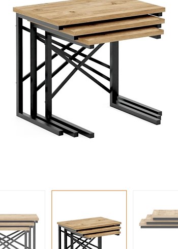 3lü zigon sehpa - Görsel 2