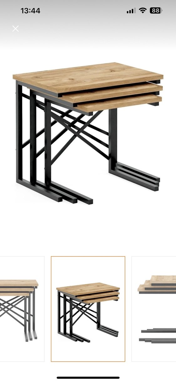 3lü zigon sehpa - Görsel 2