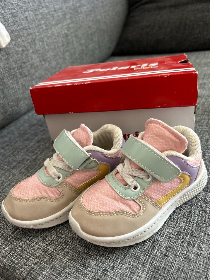 Kız Çocuk Pembe Cırtcırtlı Spor Ayakkabı - Görsel 2