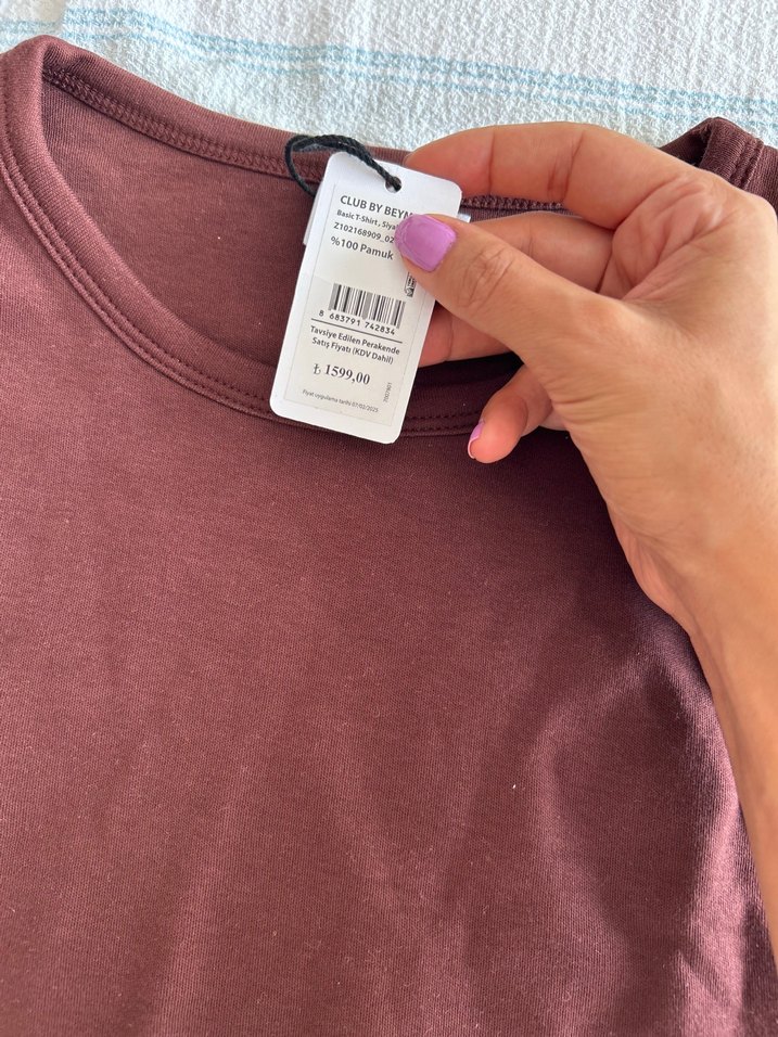 Beymen acı kahve crop tişört - Görsel 3