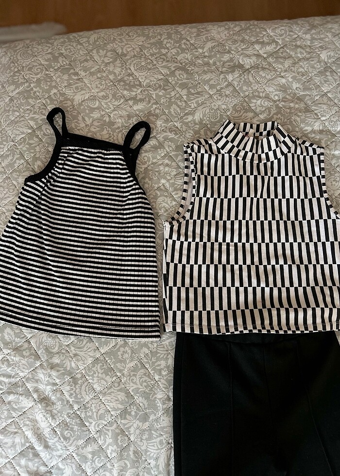 Kız çocuk İspanyol paça tayt crop - Görsel 3