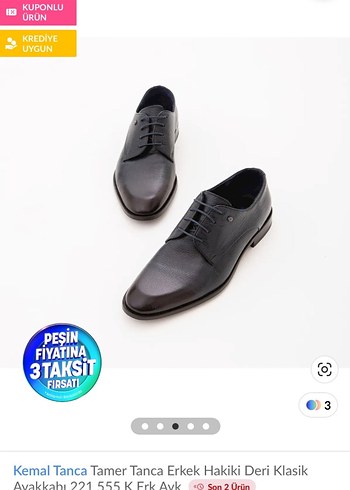 Kemal Tanca Erkek Siyah Klasik Deri Ayakkabı