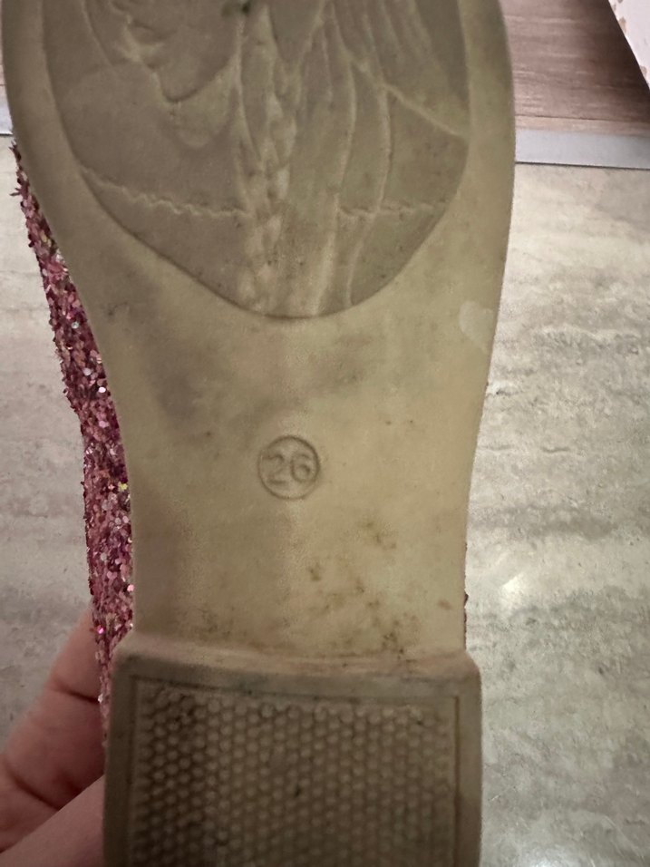 Pembe Simli Kız Çocuk Babet Ayakkabı - Görsel 3