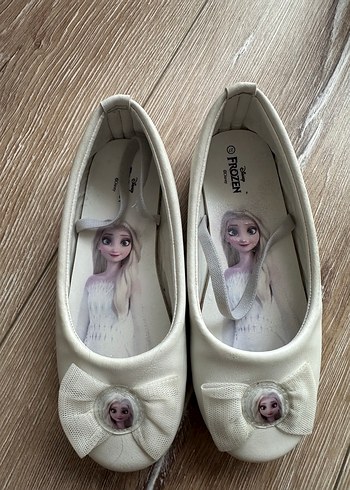 Beyaz Kız Çocuk Baskılı Babet Ayakkabı - Görsel 3