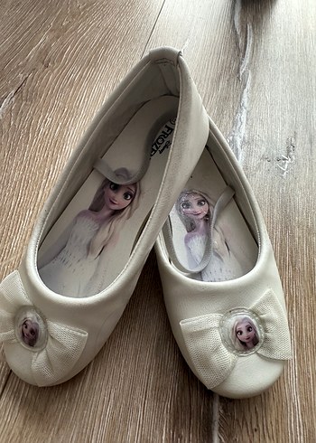 Beyaz Kız Çocuk Baskılı Babet Ayakkabı - Görsel 7