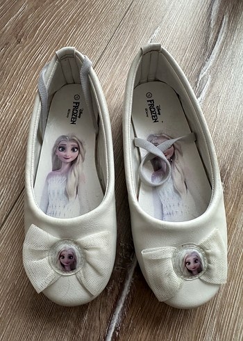 Beyaz Kız Çocuk Baskılı Babet Ayakkabı - Görsel 2