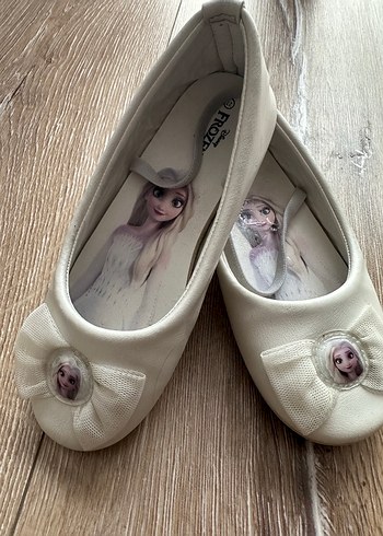 Beyaz Kız Çocuk Baskılı Babet Ayakkabı - Görsel 6